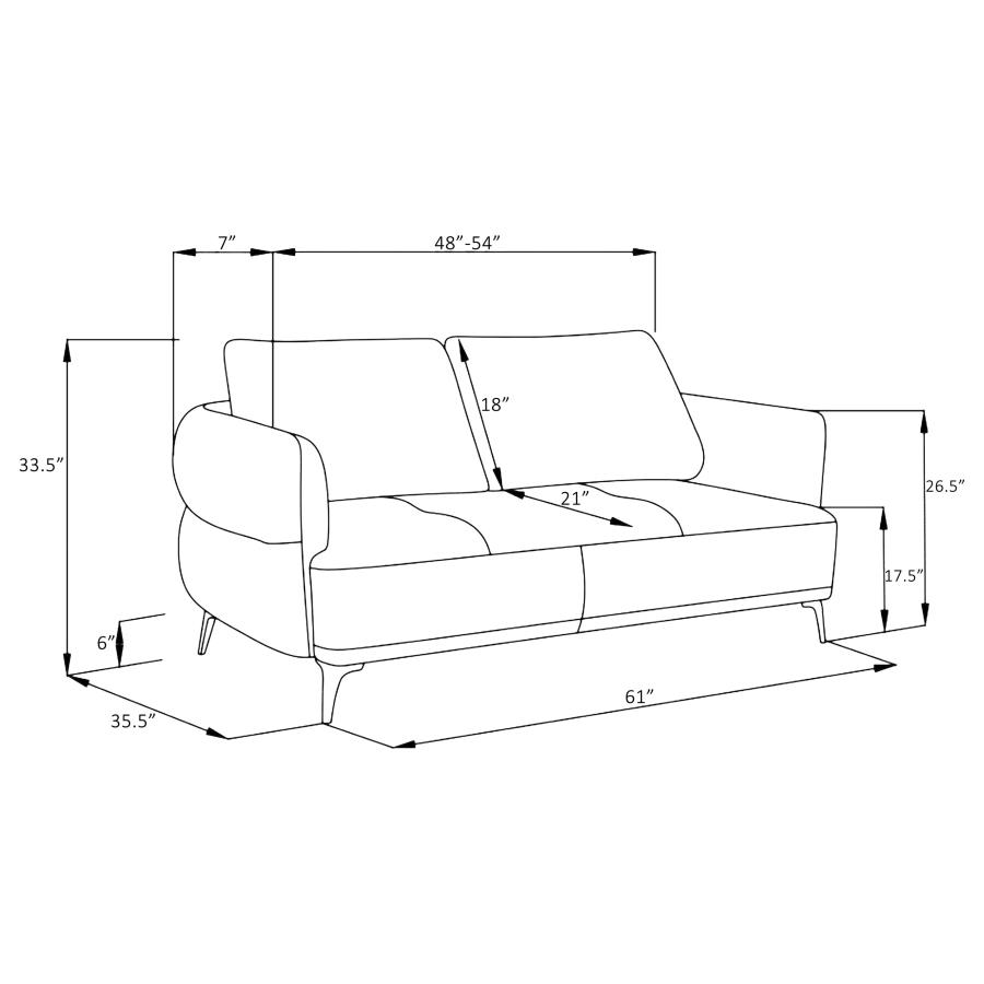 (image for) Lively 3-piece Chenille Upholstered Sofa Set Blue