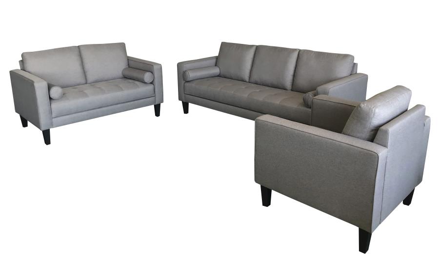 (image for) Lennox Track Arm Upholstered Loveseat Charcoal