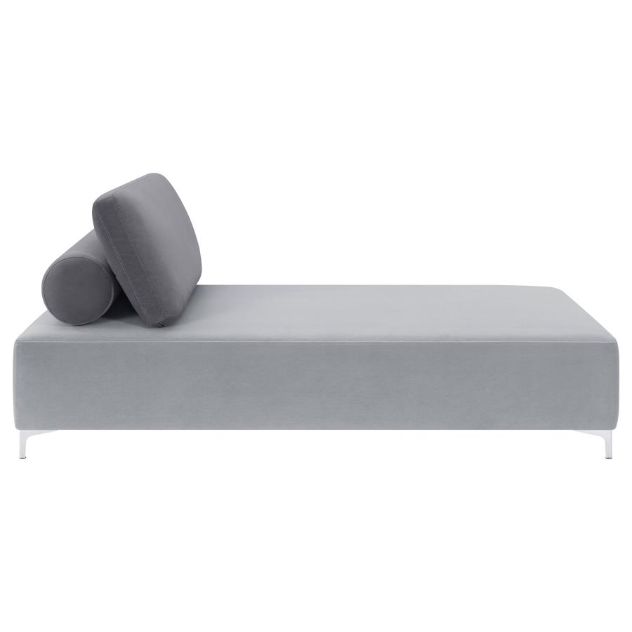 (image for) Giovanni Upholstered Accent Chaise Lounger Grey