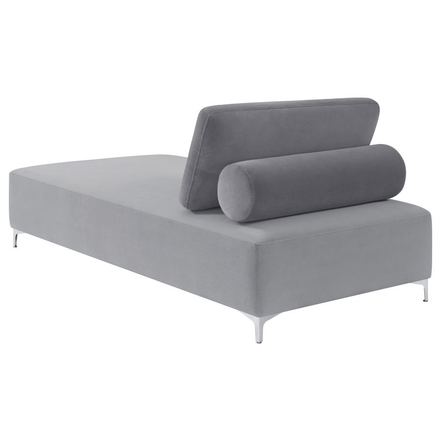 (image for) Giovanni Upholstered Accent Chaise Lounger Grey