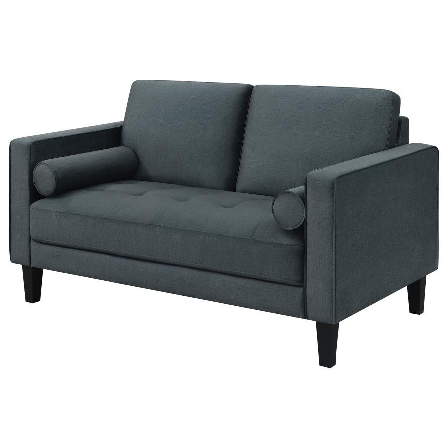 (image for) Gulfdale Cushion Back Upholstered Loveseat Dark Teal