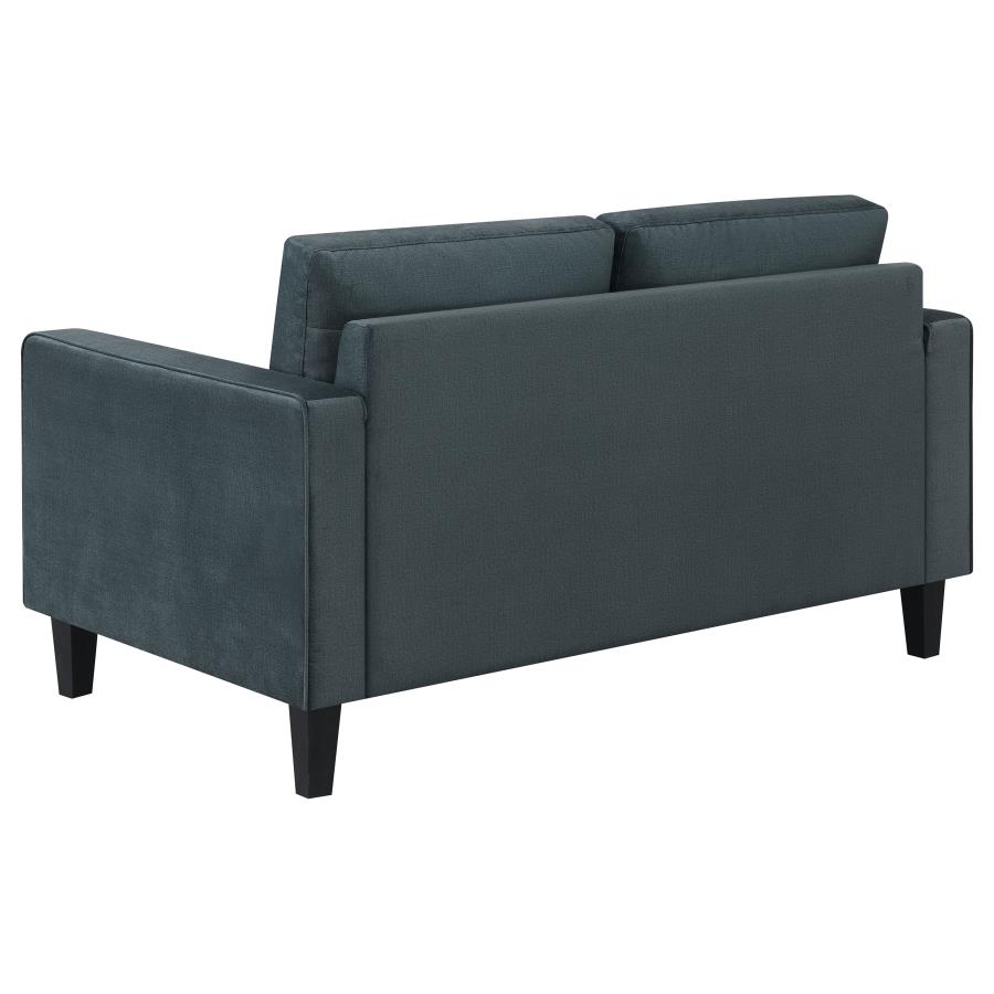 (image for) Gulfdale Cushion Back Upholstered Loveseat Dark Teal