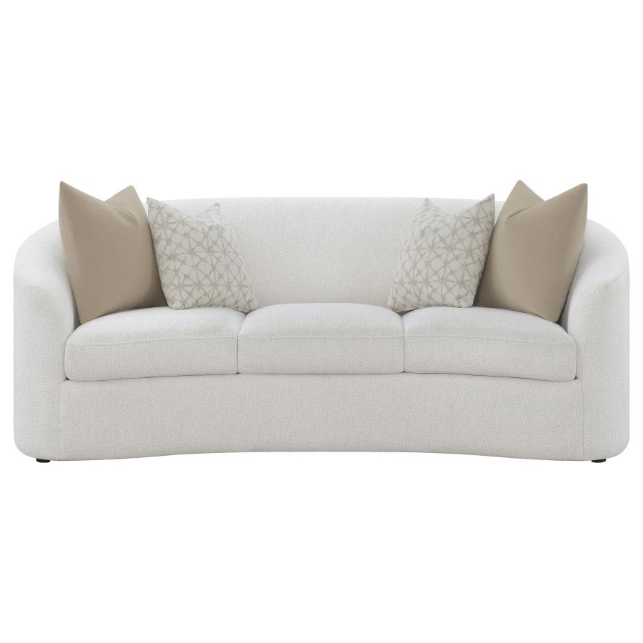 (image for) Rainn Boucle Upholstered Sloped Arm Sofa Latte