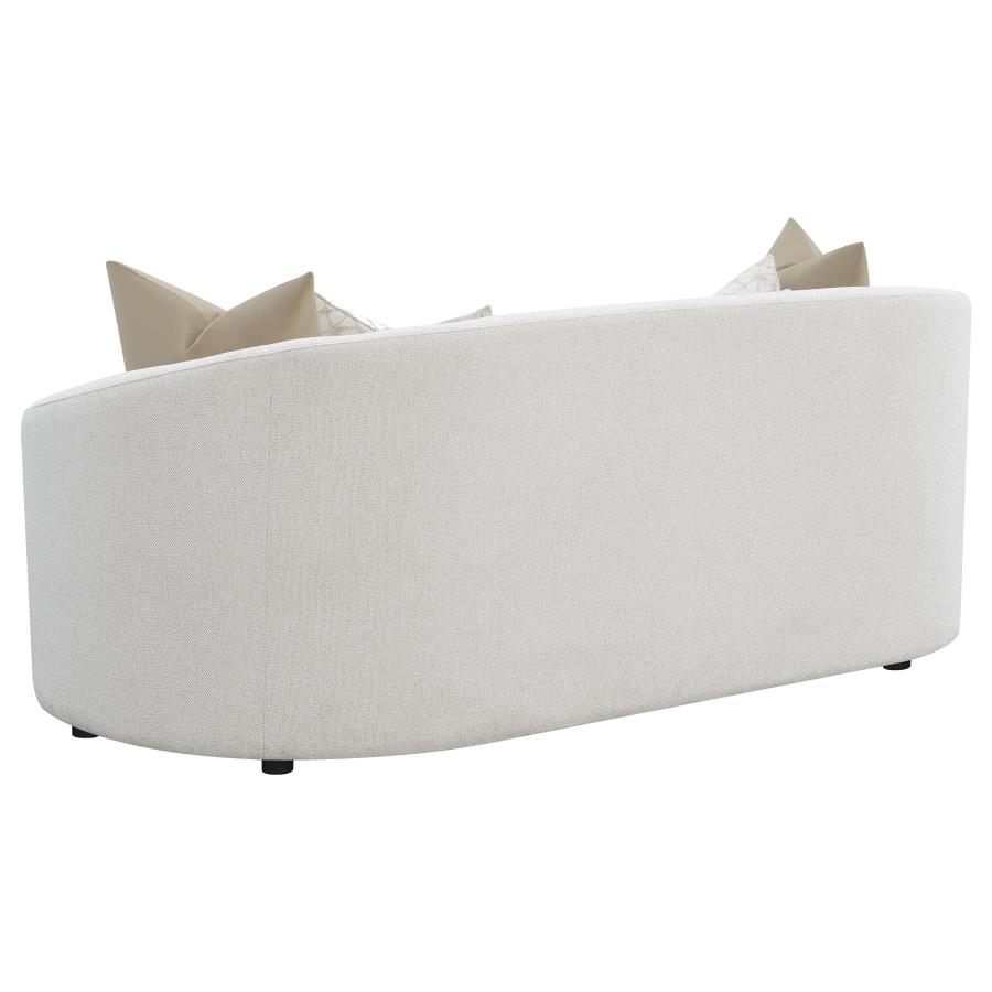 (image for) Rainn Boucle Upholstered Sloped Arm Sofa Latte