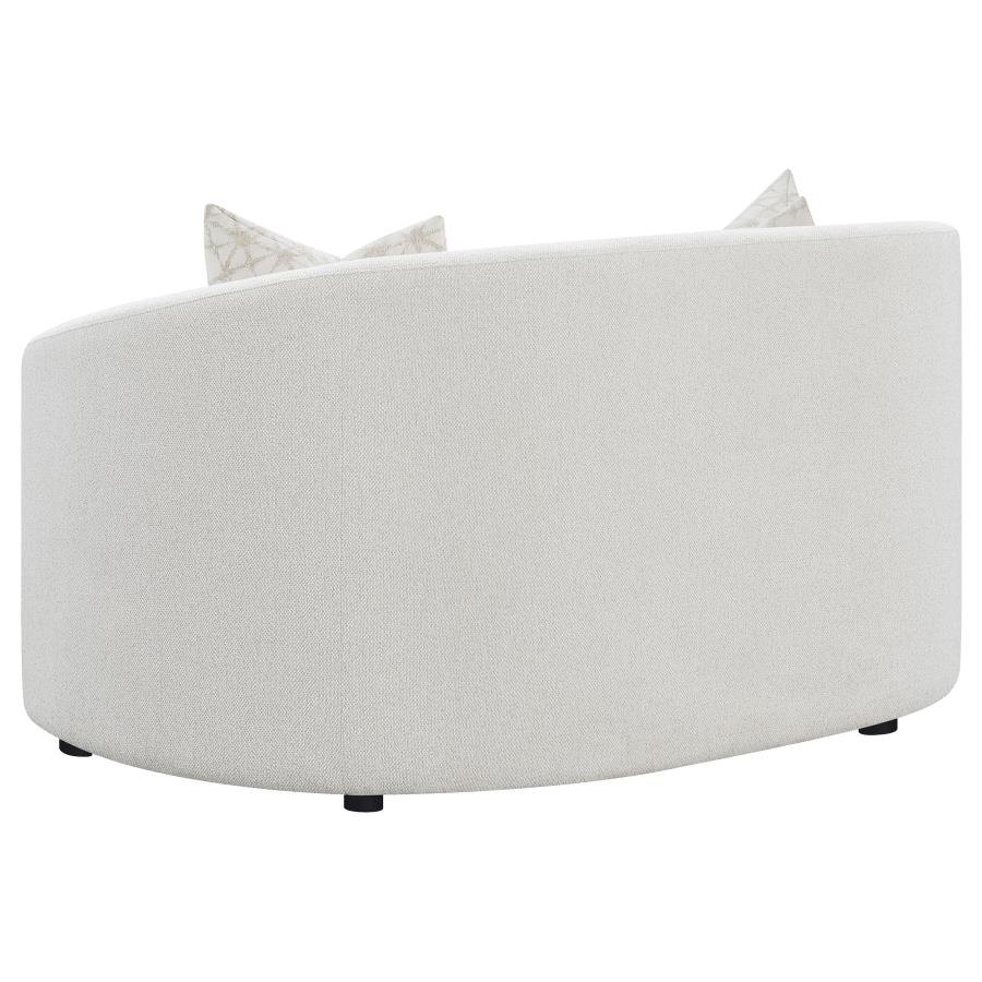 (image for) Rainn Boucle Upholstered Sloped Arm Loveseat Latte