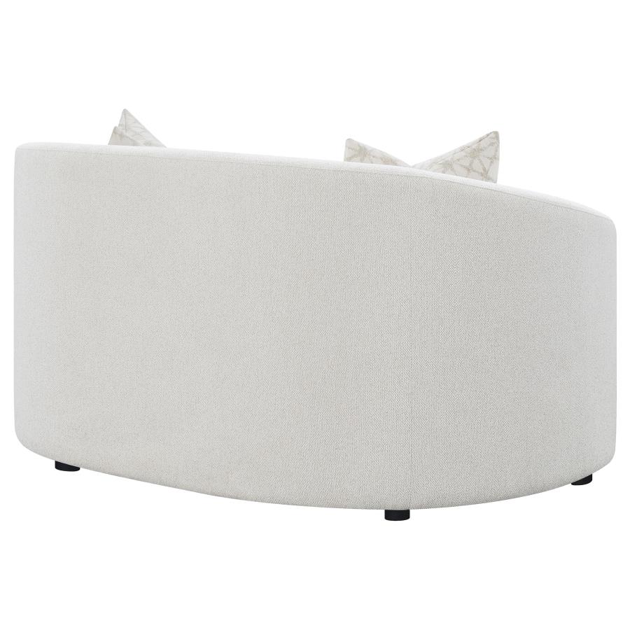 (image for) Rainn Boucle Upholstered Sloped Arm Loveseat Latte