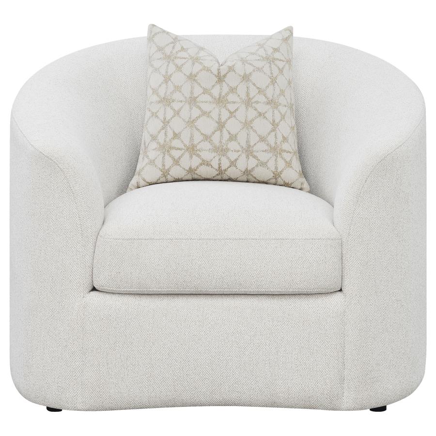 (image for) Rainn Boucle Upholstered Sloped Arm Accent Chair Latte