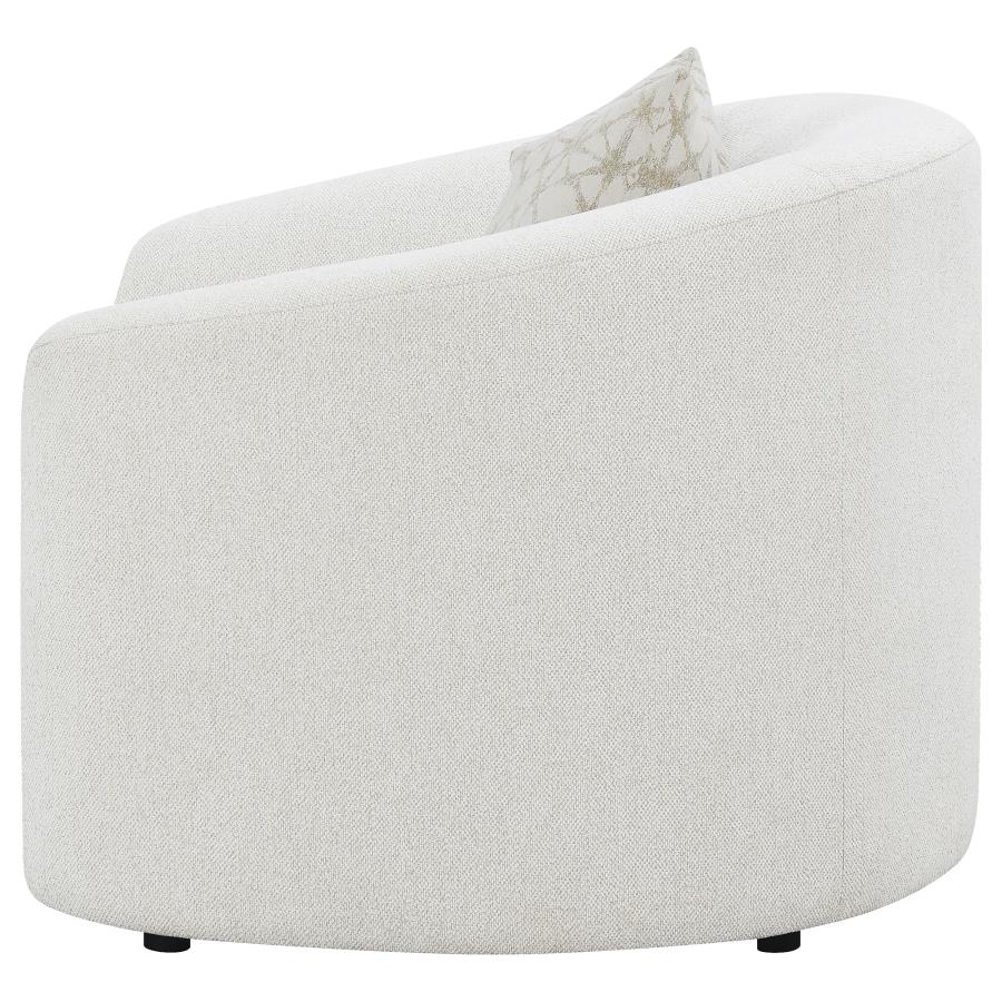 (image for) Rainn Boucle Upholstered Sloped Arm Accent Chair Latte