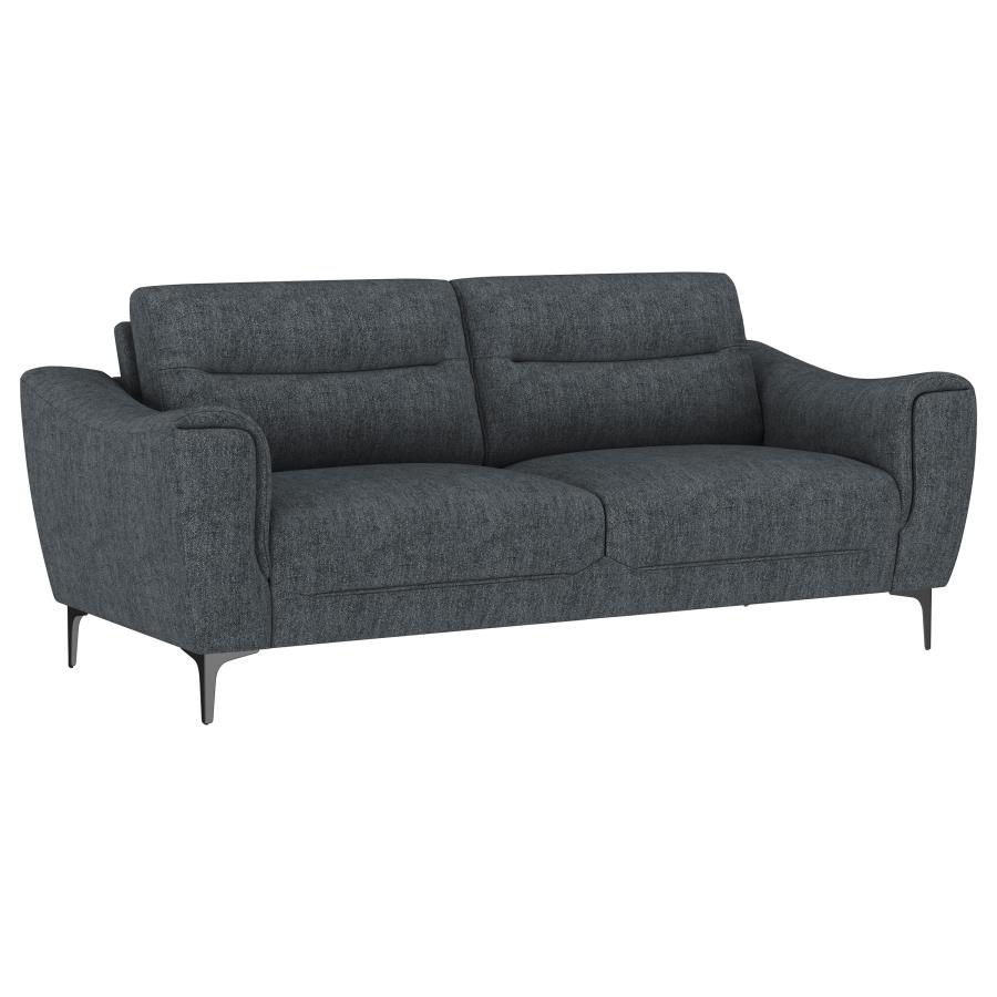 (image for) Nolan Upholstered Sloped Track Arm Sofa Charcoal