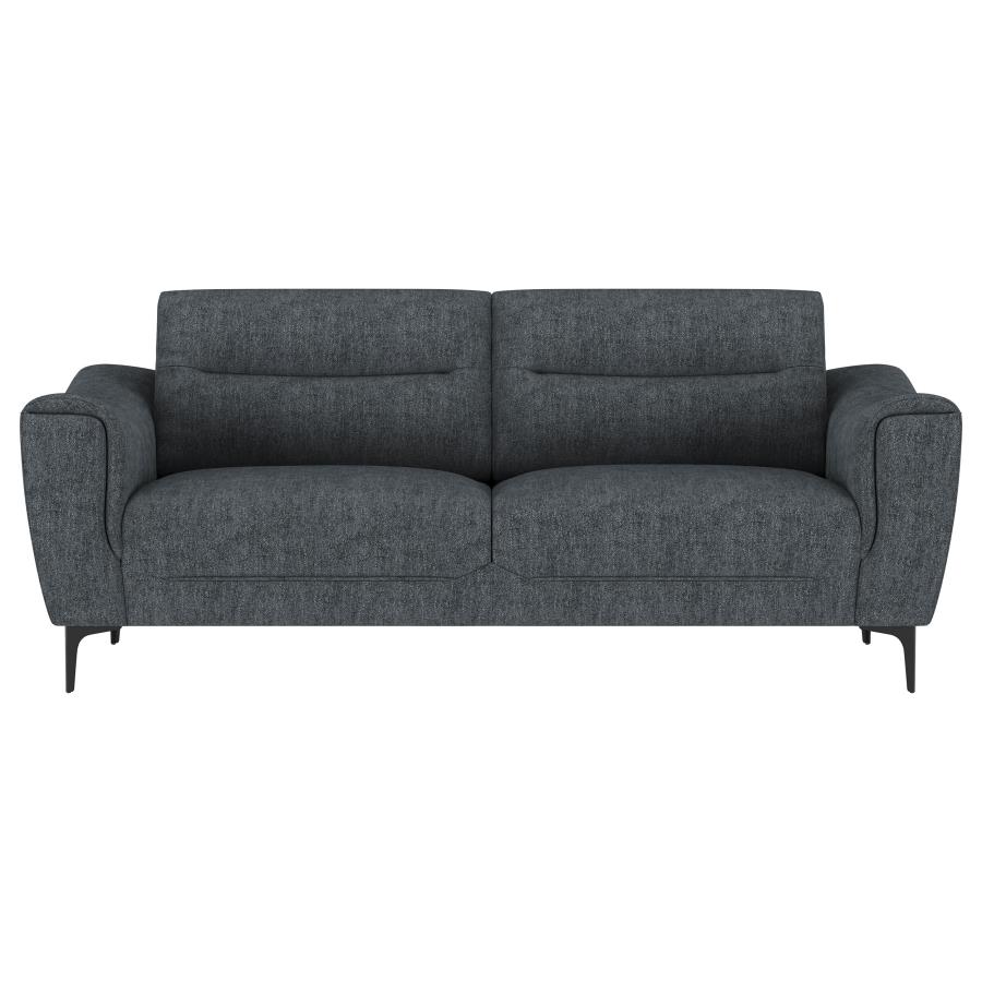 Nolan Upholstered Sloped Track Arm Sofa Charcoal
