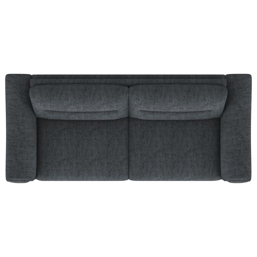 Nolan Upholstered Sloped Track Arm Sofa Charcoal