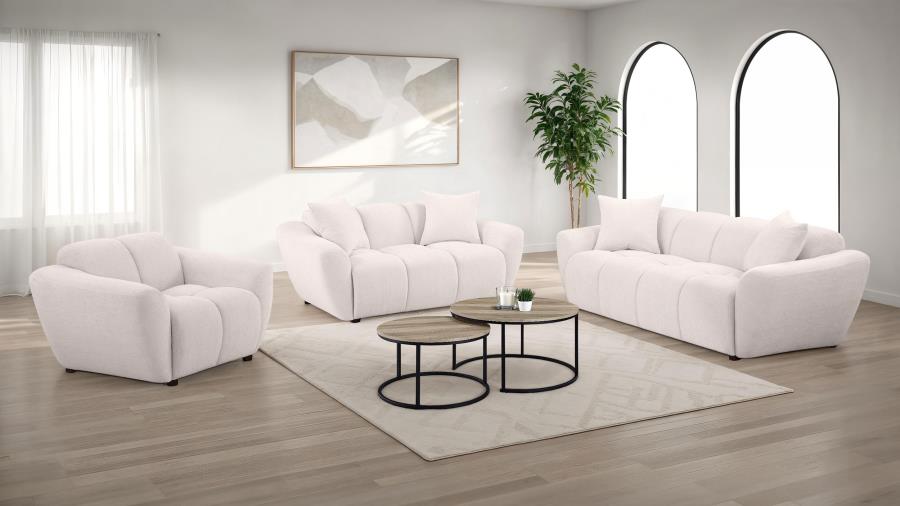 Modal Additional Images for Destino Chenille Upholstered Splayed Arm Accent Chair Greige