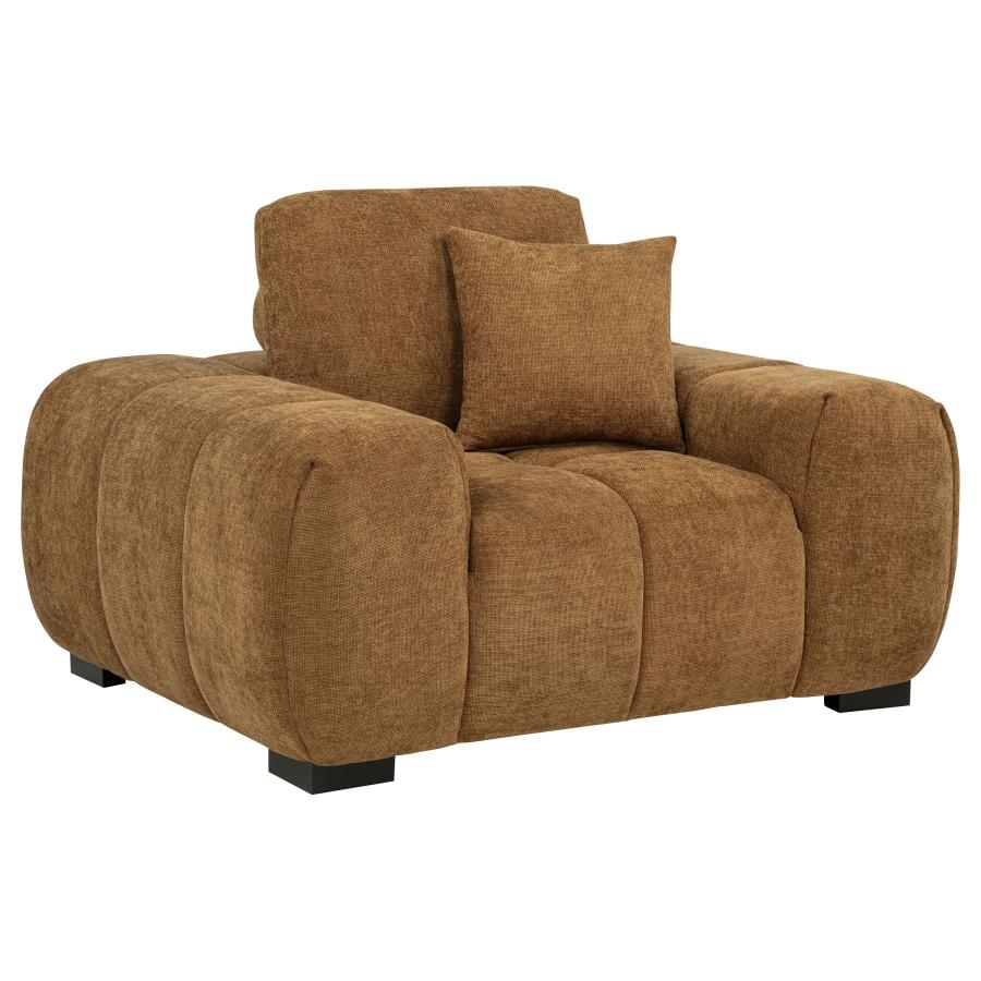 (image for) Octavia Upholstered Track Arm Accent Chair Amber