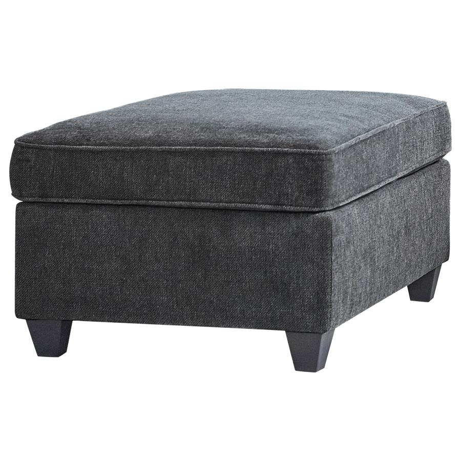 (image for) Mccord Rectangular Upholstered Ottoman Dark Grey - Click Image to Close