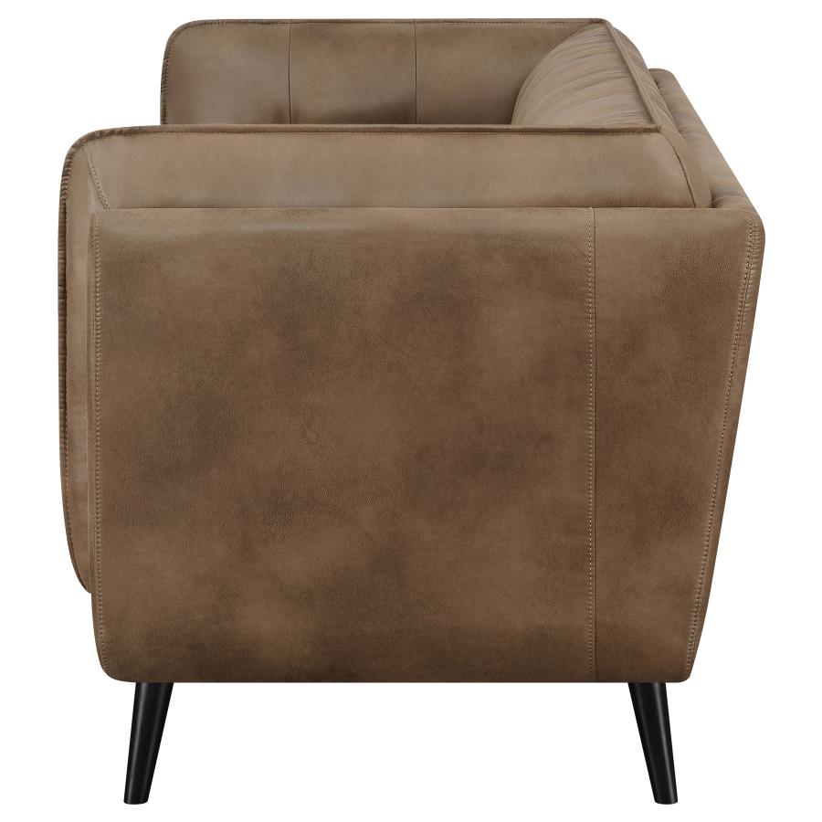 (image for) Thatcher Upholstered Tuxedo Arm Tufted Sofa Brown