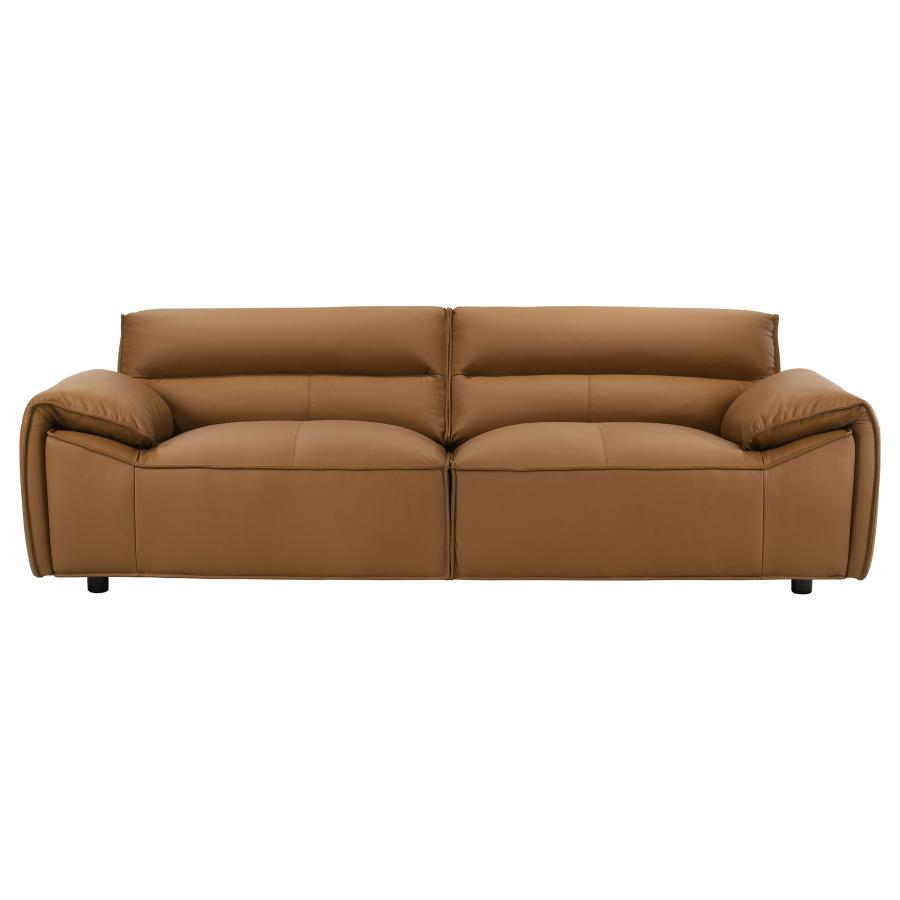 Buxton 2-piece Leather Upholstered Sofa Set Orange