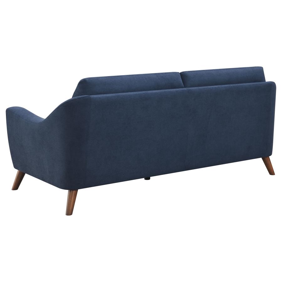 (image for) Gano 2-piece Upholstered Sloped Arm Sofa Set Navy Blue