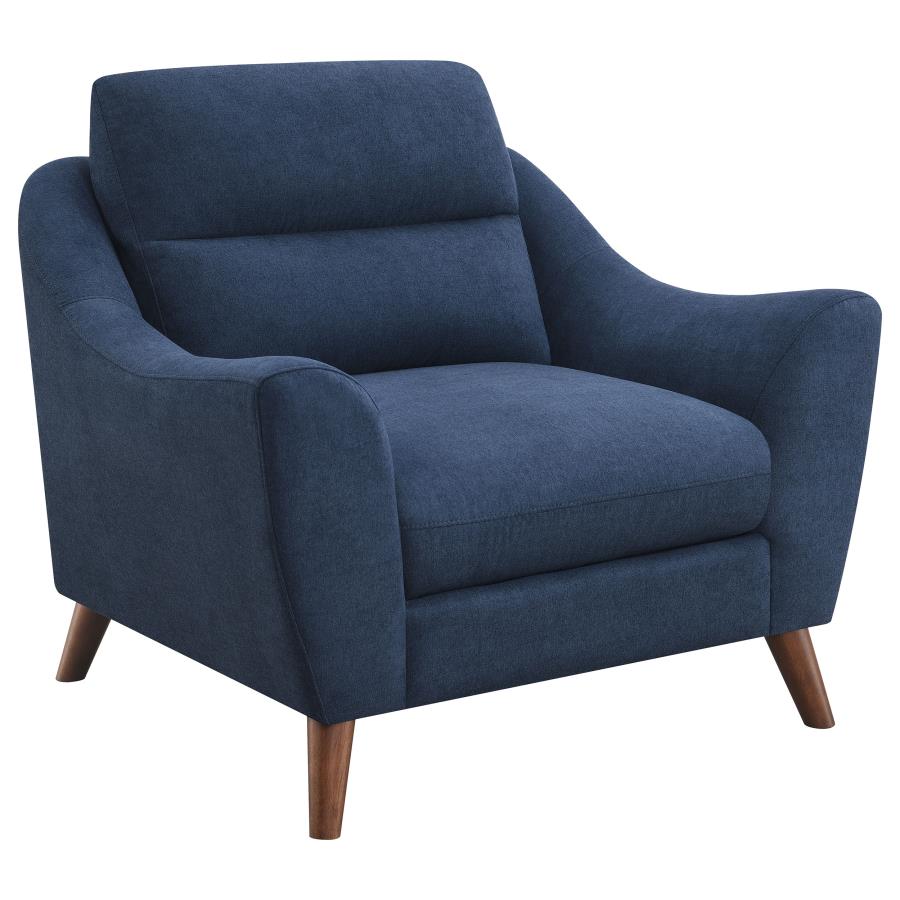 (image for) Gano Upholstered Sloped Arm Accent Chair Navy Blue