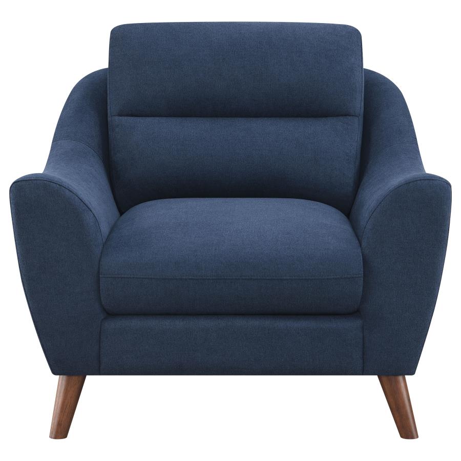 (image for) Gano Upholstered Sloped Arm Accent Chair Navy Blue