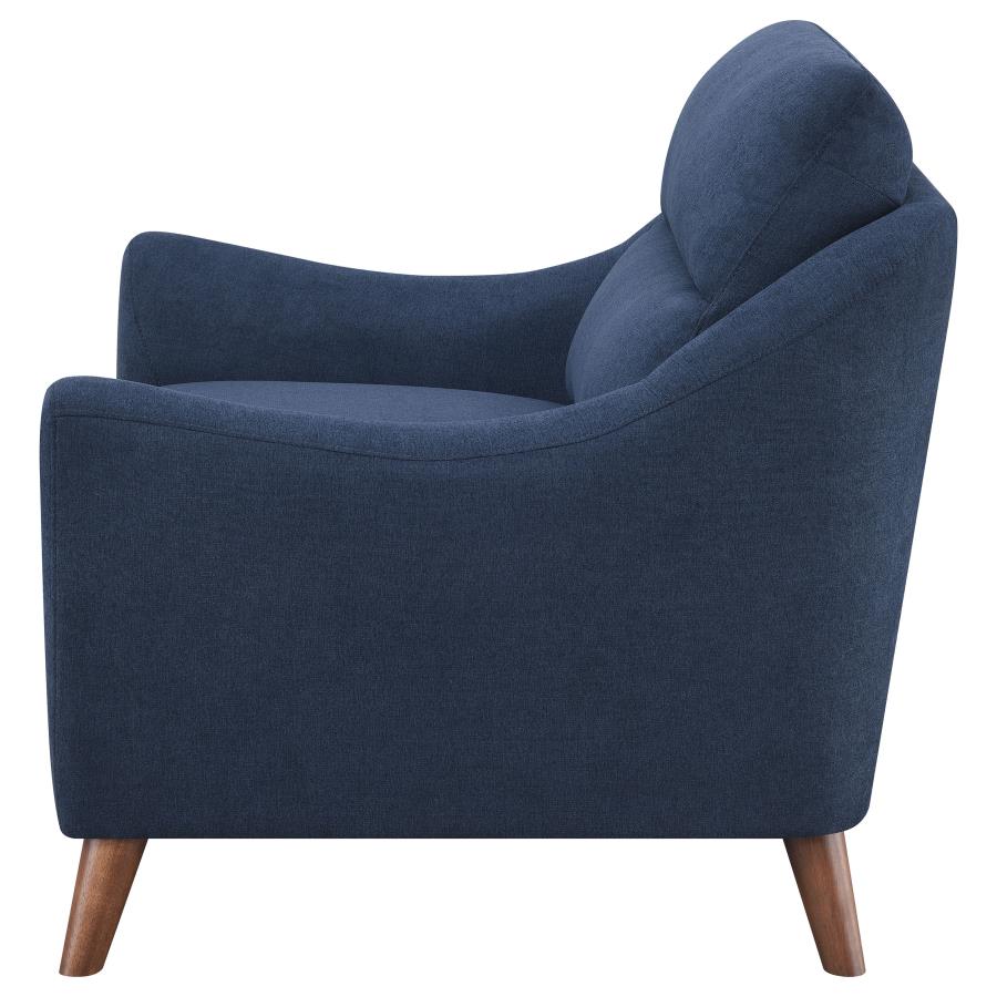 (image for) Gano Upholstered Sloped Arm Accent Chair Navy Blue