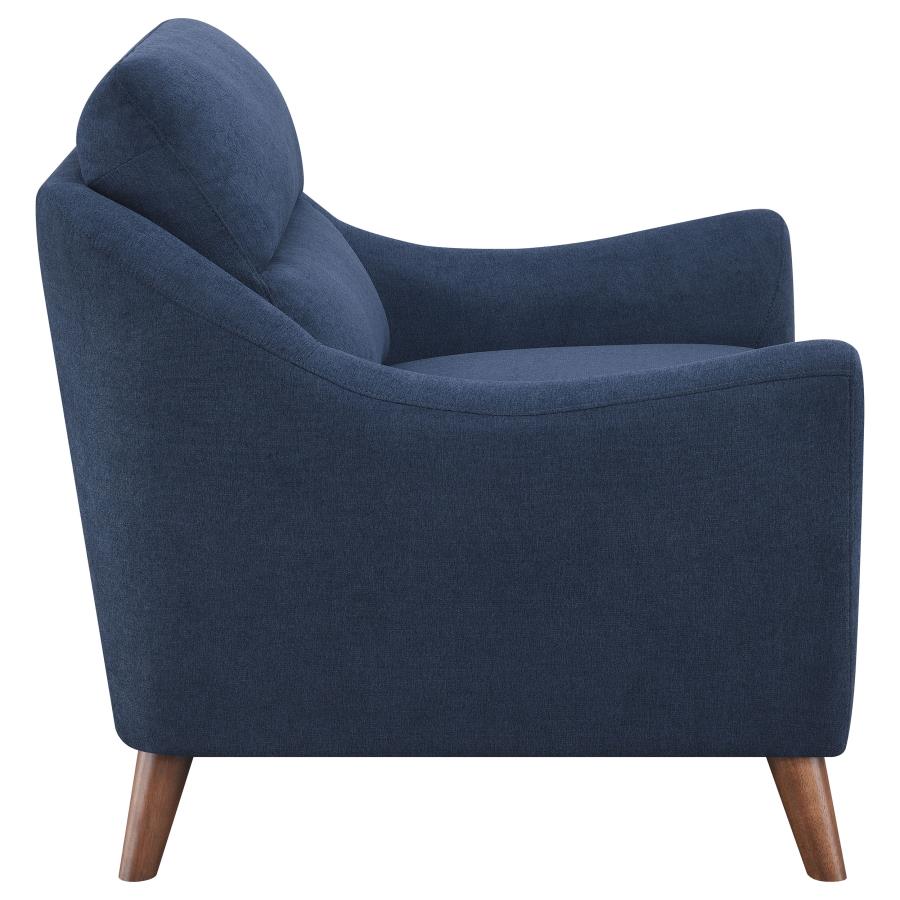 (image for) Gano Upholstered Sloped Arm Accent Chair Navy Blue