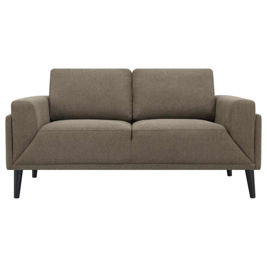 (image for) Rilynn Upholstered Track Arm Loveseat Brown