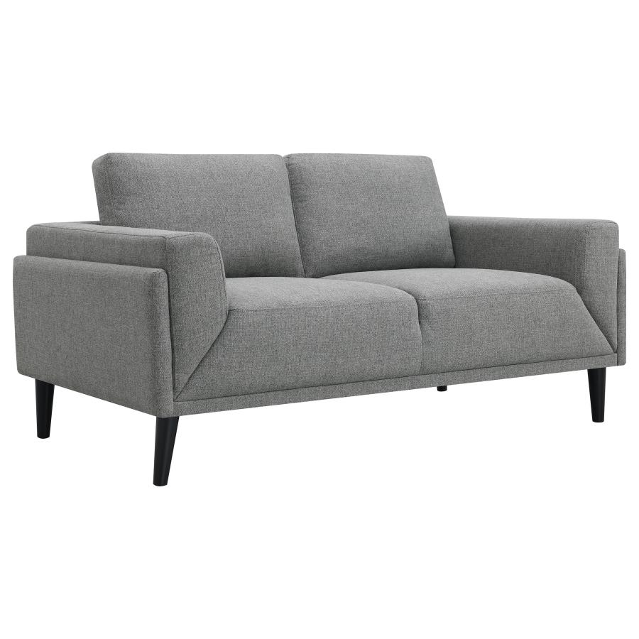 (image for) Rilynn Upholstered Track Arm Loveseat Grey - Click Image to Close