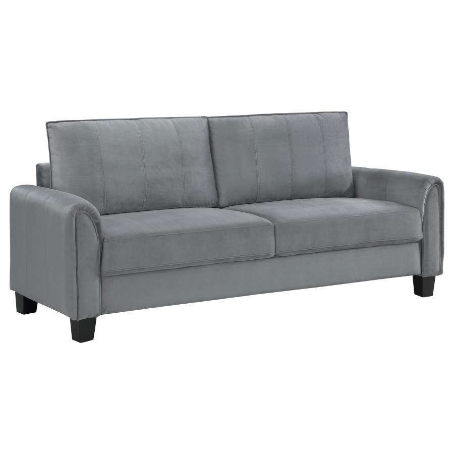 (image for) Davis 2-piece Upholstered Rolled Arm Sofa Grey