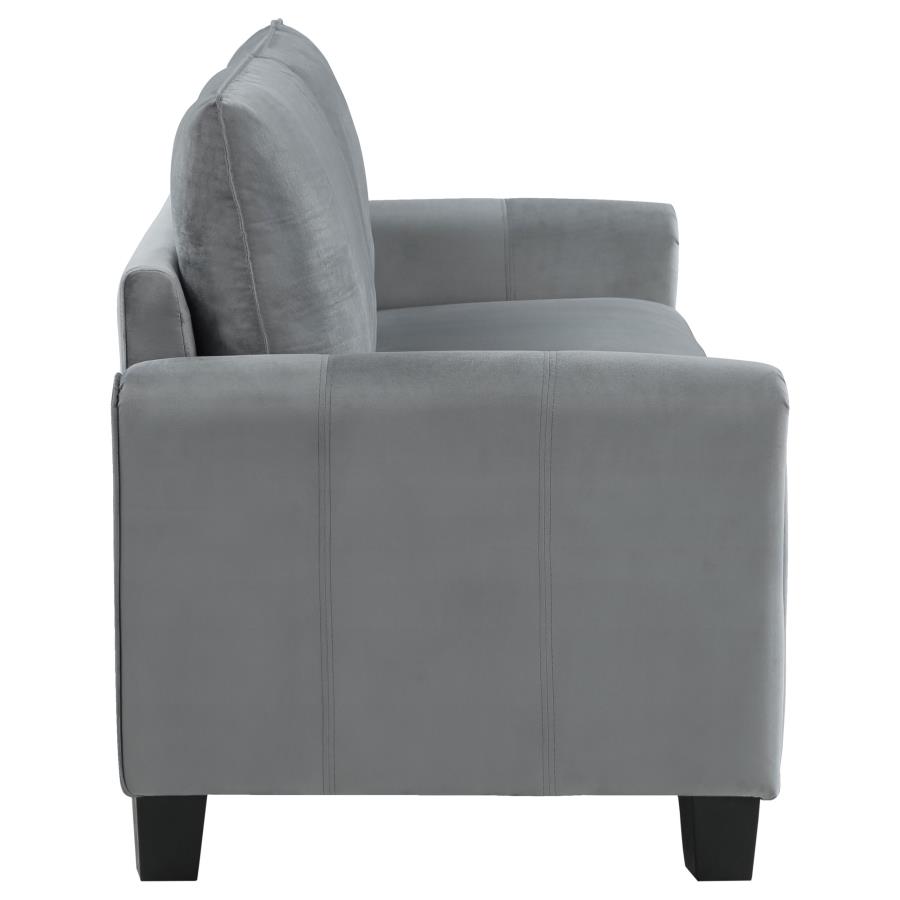 (image for) Davis 2-piece Upholstered Rolled Arm Sofa Grey