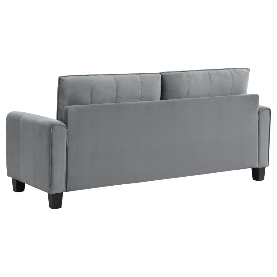 (image for) Davis 3-piece Upholstered Rolled Arm Sofa Grey