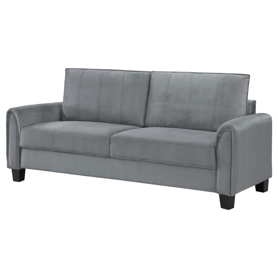 (image for) Davis Upholstered Rolled Arm Sofa Grey