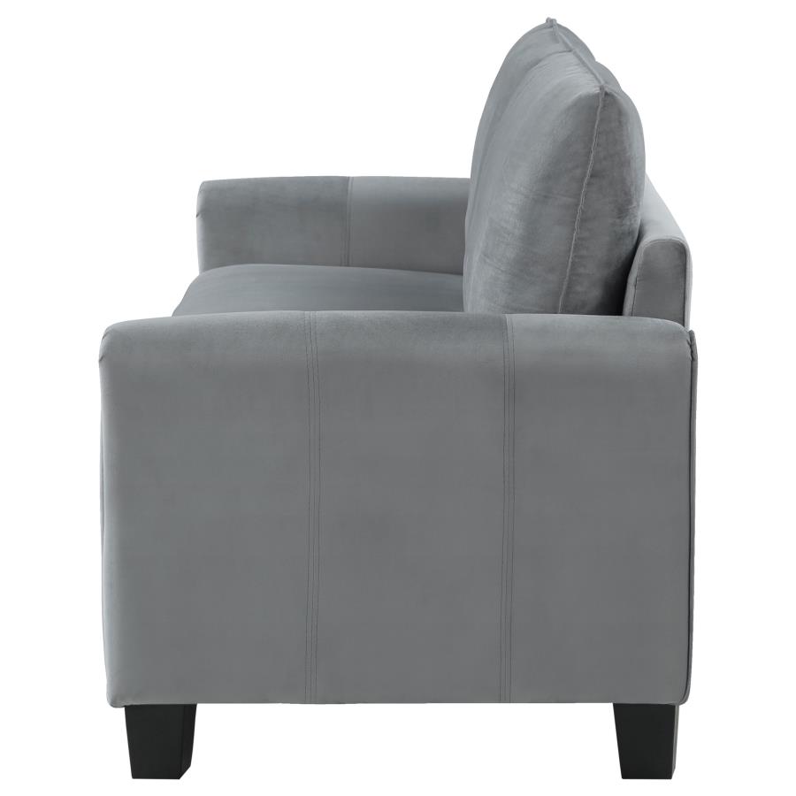 (image for) Davis Upholstered Rolled Arm Sofa Grey