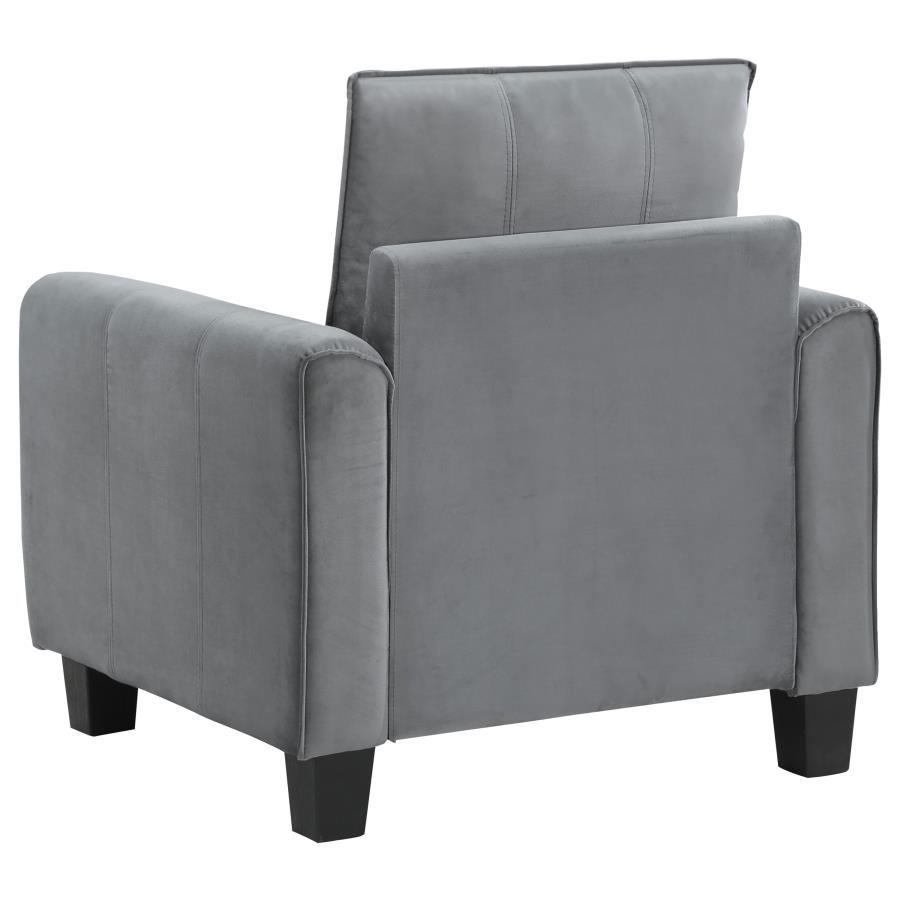 (image for) Davis Upholstered Rolled Arm Accent Chair Grey