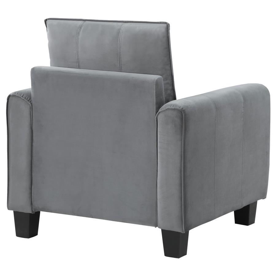 (image for) Davis Upholstered Rolled Arm Accent Chair Grey