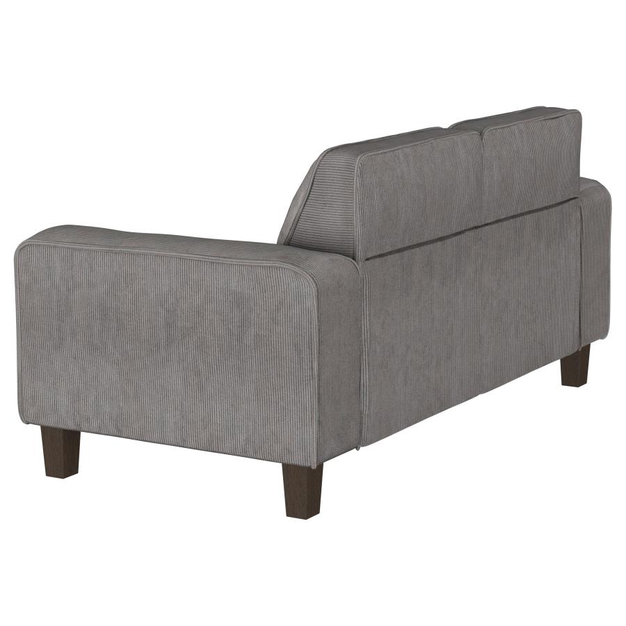 (image for) Deerhurst 2-piece Upholstered Track Arm Sofa Set Charcoal