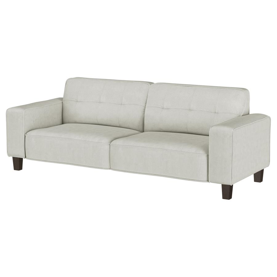 (image for) Deerhurst Upholstered Track Arm Tufted Sofa Greige