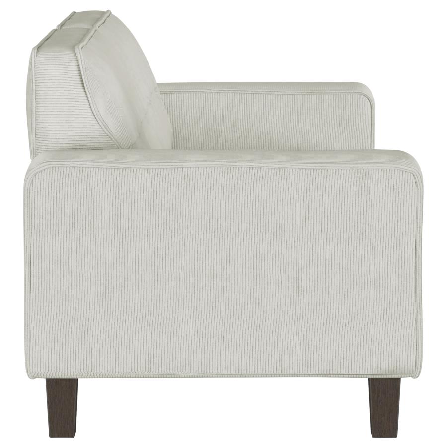 (image for) Deerhurst Upholstered Track Arm Tufted Sofa Greige