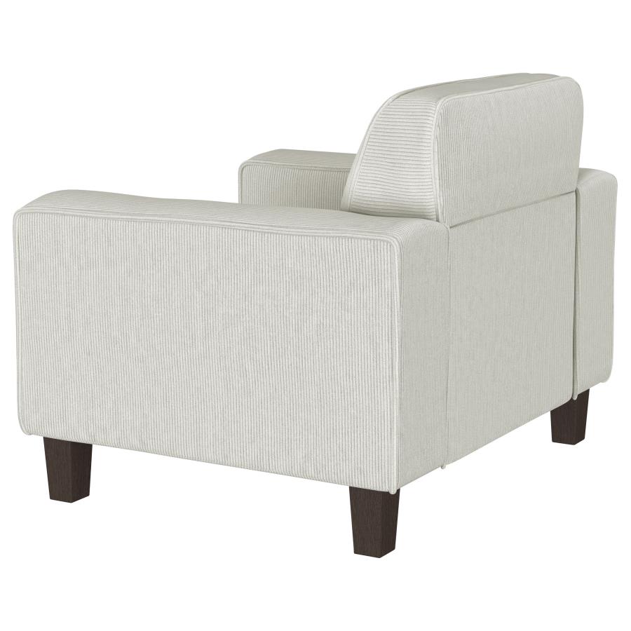 (image for) Deerhurst Upholstered Track Arm Tufted Accent Chair Greige