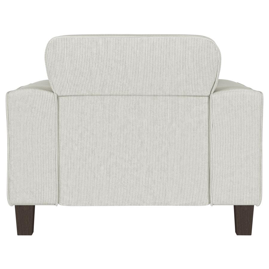 (image for) Deerhurst Upholstered Track Arm Tufted Accent Chair Greige