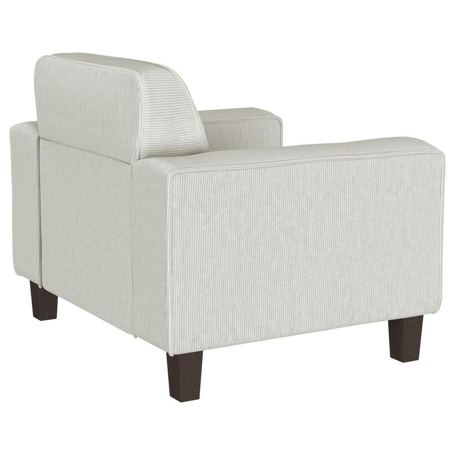 (image for) Deerhurst Upholstered Track Arm Tufted Accent Chair Greige