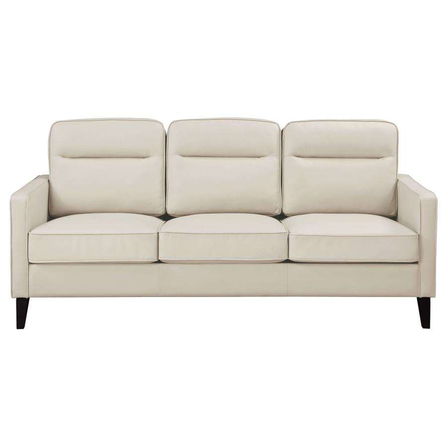 (image for) Jonah 3-piece Upholstered Track Arm Sofa Set Ivory