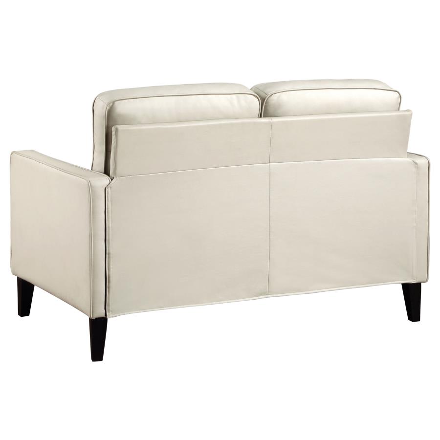 (image for) Jonah 3-piece Upholstered Track Arm Sofa Set Ivory