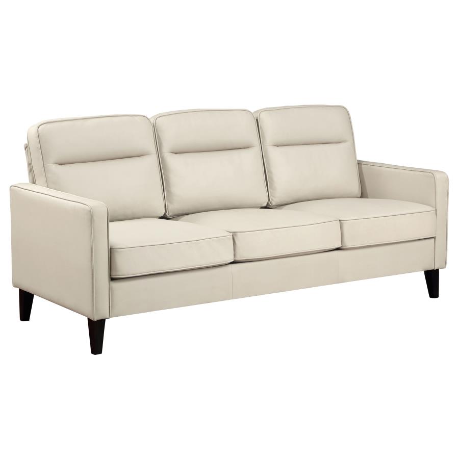 (image for) Jonah Upholstered Track Arm Sofa Ivory - Click Image to Close