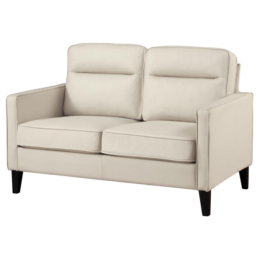 (image for) Jonah Upholstered Track Arm Loveseat Ivory