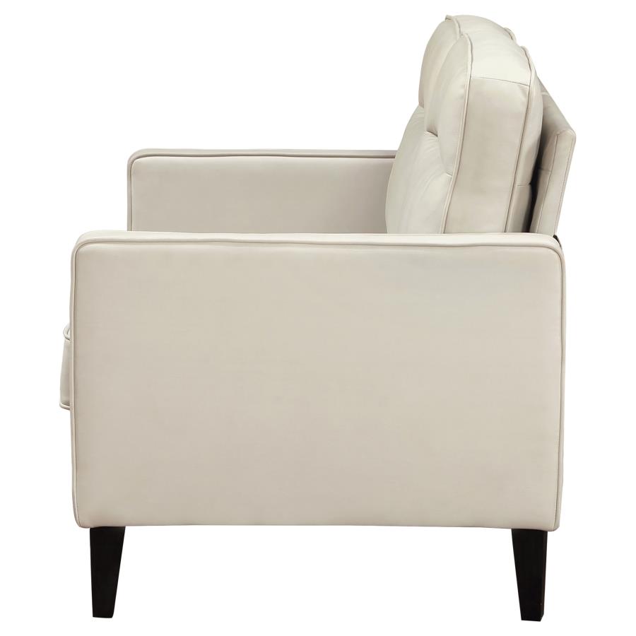 (image for) Jonah Upholstered Track Arm Loveseat Ivory