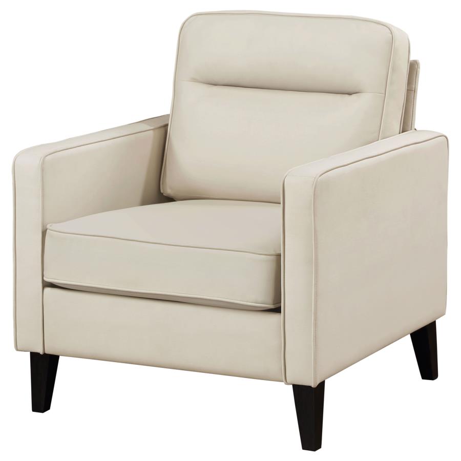 (image for) Jonah Upholstered Track Arm Accent Chair Ivory