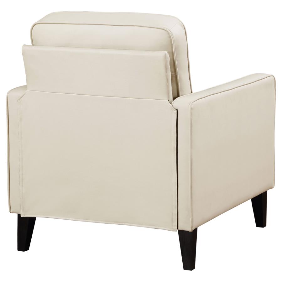 (image for) Jonah Upholstered Track Arm Accent Chair Ivory