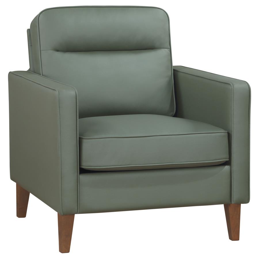 (image for) Jonah Upholstered Track Arm Accent Chair Green - Click Image to Close