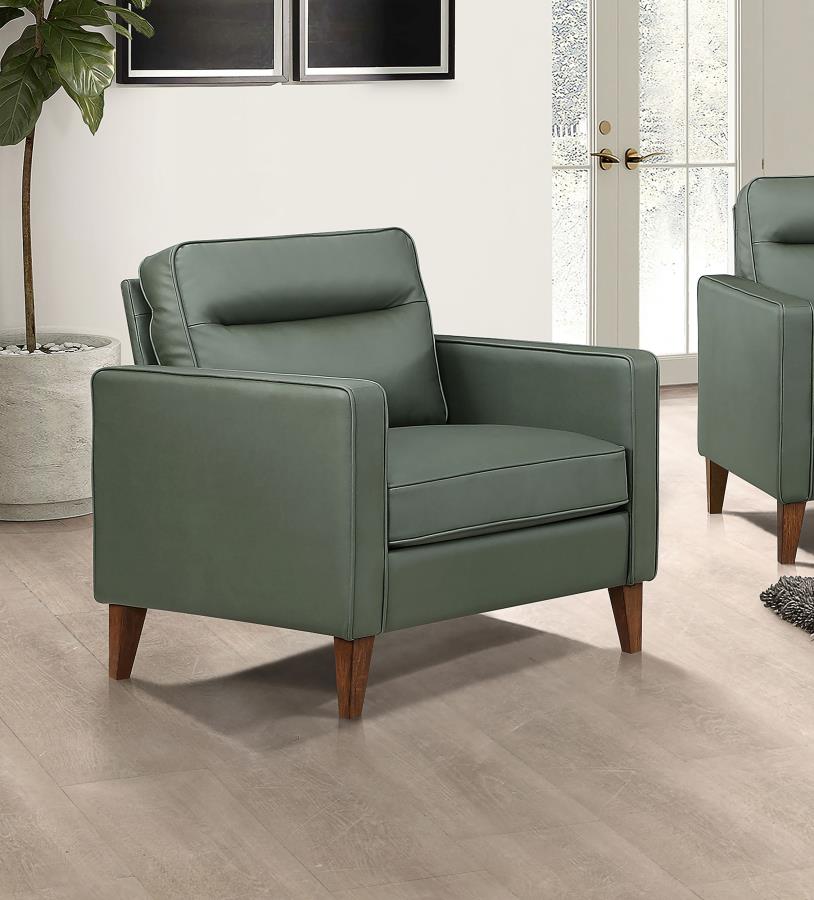 (image for) Jonah Upholstered Track Arm Accent Chair Green