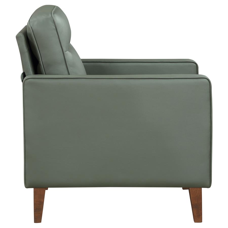 (image for) Jonah Upholstered Track Arm Accent Chair Green